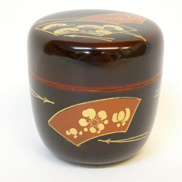 楽天市場】【五月の特売品】蒔絵師 月峯作 扇面蒔絵 中棗（2）溜塗 