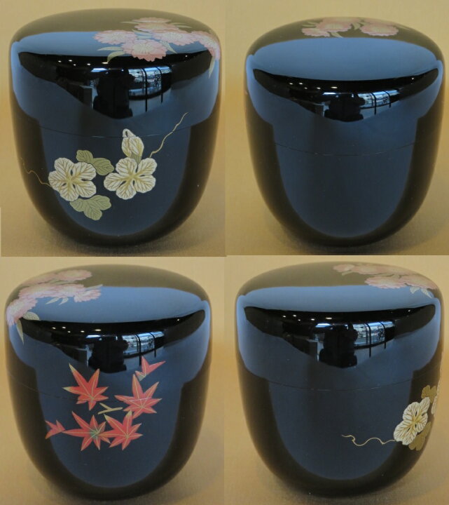 楽天市場】（十月☆特売品）加賀蒔絵師 角出俊平作 三華蒔絵 内銀大棗 