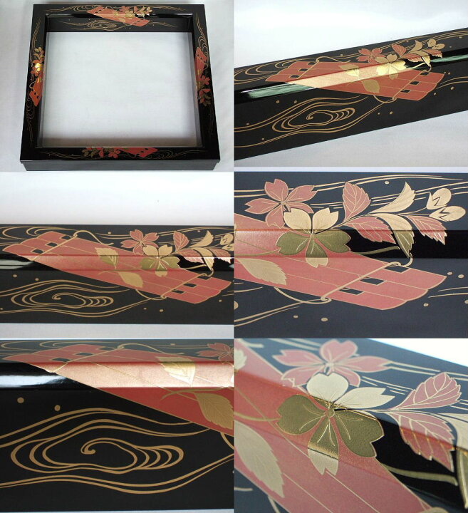 楽天市場】(オープン記念特売品）山中塗 細川司光作 花筏蒔絵真塗炉縁  
