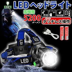 �w�b�h���C�g LED �w�b�h�����v �h�� �������� USB�[�d�� �Z���T�[�_�� �d�r�t�� �w�b�h�����v LED IP65 ���P�x 3���[�h ���邢 �y�� ��Ɠ� �����d�� �h�� �o�R �ނ� �L�����v �����j���O ��ނ� 