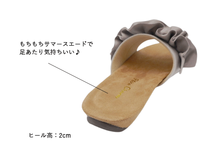 夏新作 ミュールサンダル サンダル 夏サンダル フリル フラット ぺたんこ*15 imgrc0086343053.jpg