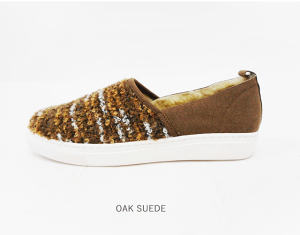 【訳アリSALE】Palette 日本製 オパンケ スニーカー スリッポン カジュアル スエード ニット ファー 神戸シューズ 国産 パレット レディース RB8916 ブラック オーク ダークブラウン S M L