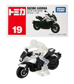 タカラトミー トミカ No.19 スズキ KATANA(箱) ミニカー 車 おもちゃ 3歳以上 箱入り 玩具安全基準合格 STマーク認証 TOMICA TAKARA TOMY、SUZUKI、オートバイ バイク