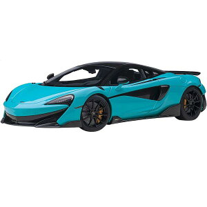 I[gA[g McLaren 600LT Fistral Blue and Carbon 1/18 Model Car by Autoart 76083 