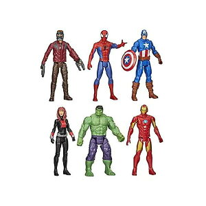 }[x Marvel Avengers Titan Hero Series 6 Action Figure Set Hulk Iron Man Captain America 