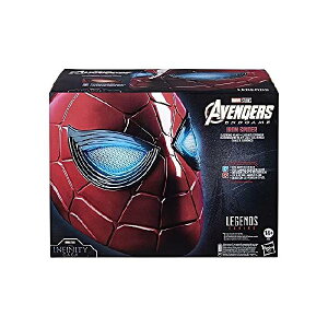 Spider-Man Marvel Legends Series Iron Spider Electronic Helmet with Glowing Eyes, 6 Light Settings and Adjustable Fit , Red 