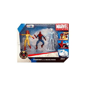 nYu Marvel Universe 3 3/4" Exclusive Action Figure 3-Pack Spider-Man and His Amazing Friends (Firestar, Spider-Man and 