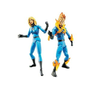 nYu MARVEL LEGENDS 2 PK FIGURE - HUMAN TORCH  INVISIBLE WOMAN 