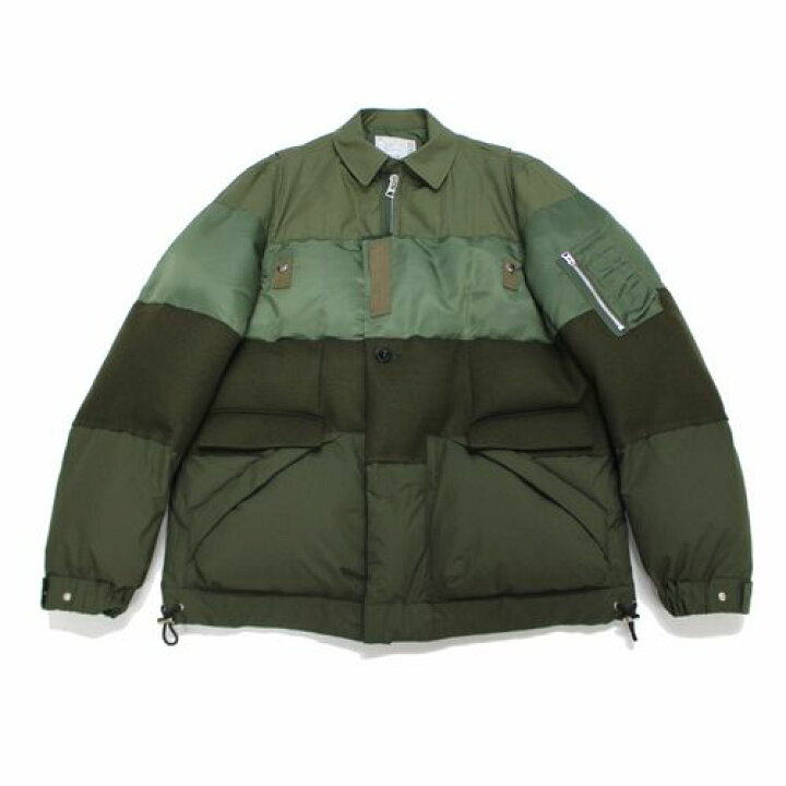 楽天市場】sacai サカイ 20AW Khaki Melton Wool Padded Blouson 