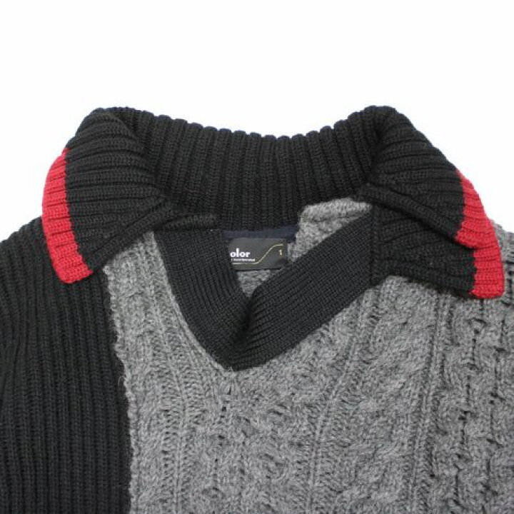 楽天市場】kolor カラー 22AW ドッキング ケーブル ニット 【中古 