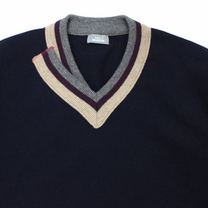 楽天市場】kolor/BEACON カラービーコン 22AW Vネックセーター ニット 