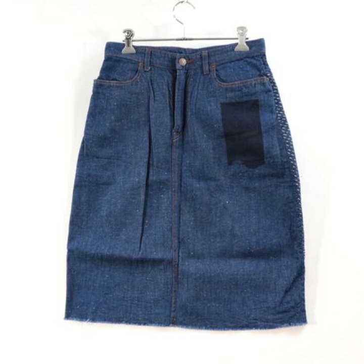 楽天市場】zazi ザジ 刺し子ネップデニムスカート インディゴ 【中古  