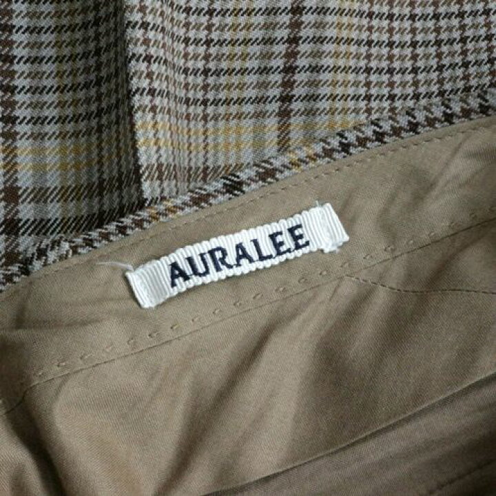 楽天市場】AURALEE オーラリー 19AW WOOL SERGE CHECK NARROW SLACKS  