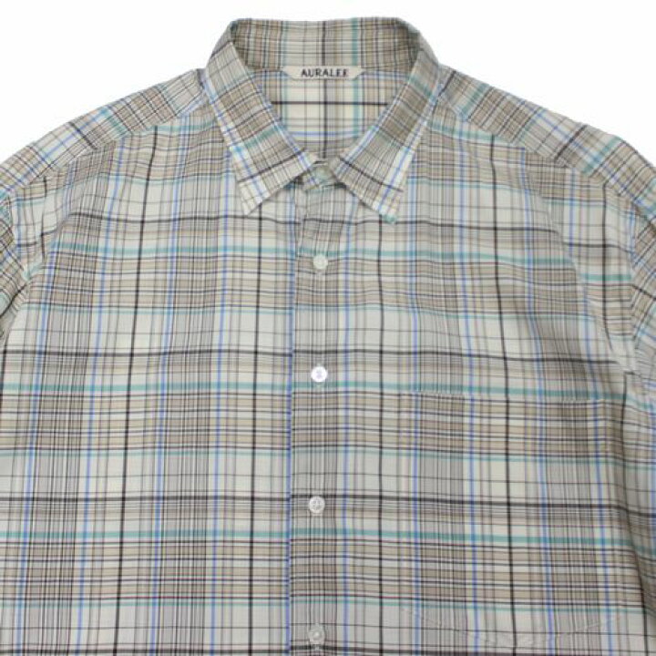 楽天市場】AURALEE オーラリー 19SS SUPER LIGHT WOOL CHECK SHIRTS  