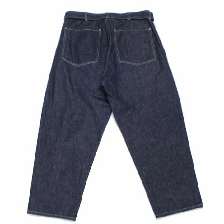 楽天市場】blurhms ブラームス U.S COTTON DENIM LONG BELTED PANTS 