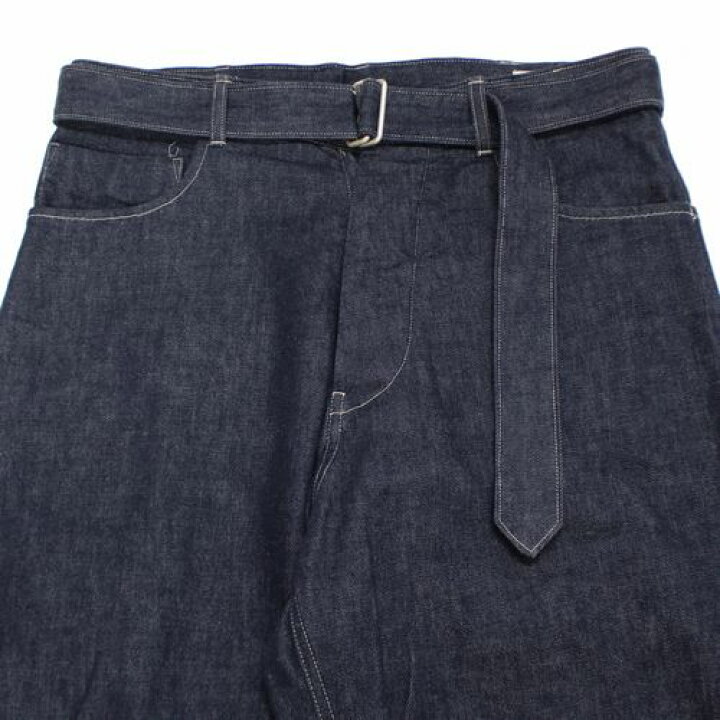 楽天市場】blurhms ブラームス U.S COTTON DENIM LONG BELTED PANTS 