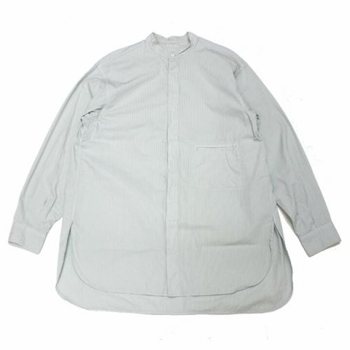 楽天市場】YOKE ヨーク 23SS Garment Dye Stripe Band Collar Shirt 