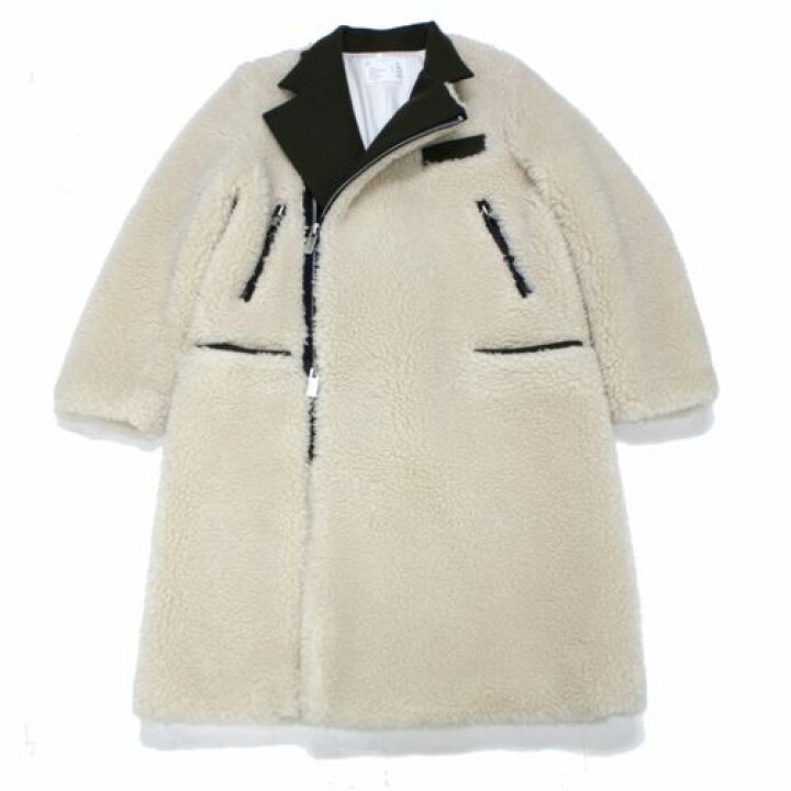 楽天市場】sacai サカイ 20AW ドッキングボアコート 1 オフホワイト 