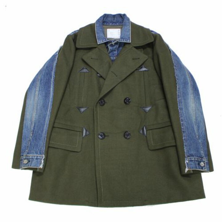 楽天市場】sacai サカイ 20AW Wool Melton Denim Coat ウール メルトン  