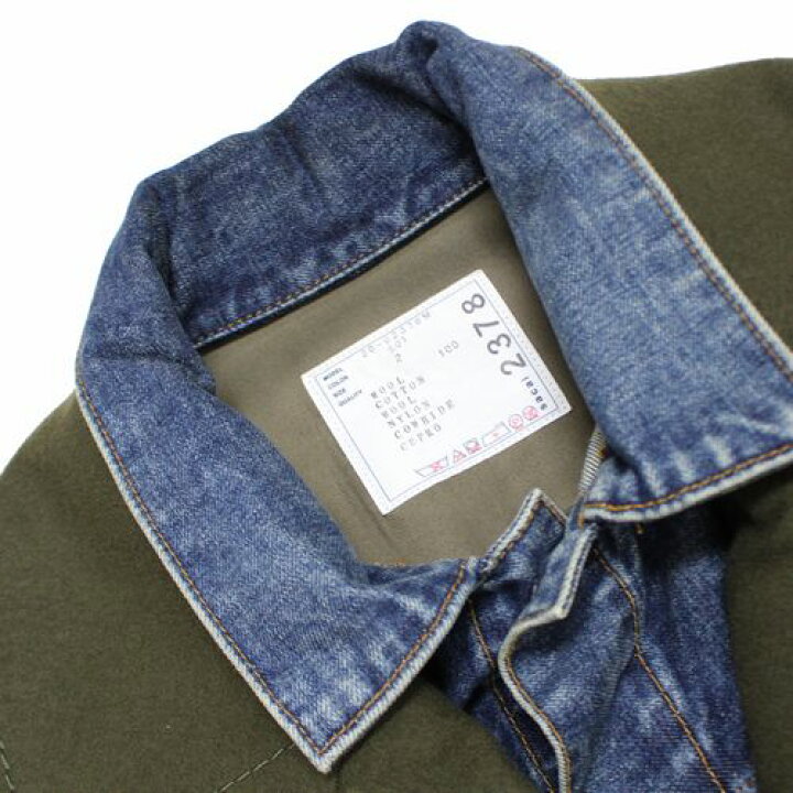 楽天市場】sacai サカイ 20AW Wool Melton Denim Coat ウール メルトン  
