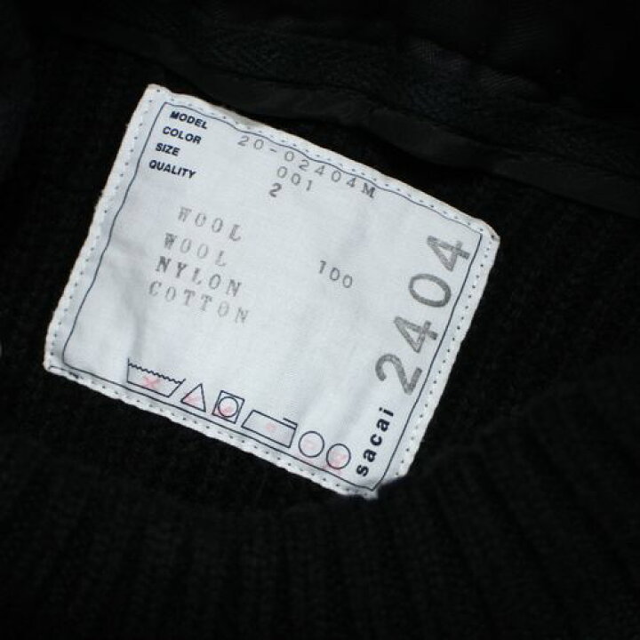 楽天市場】sacai サカイ 20AW Wool Knit Blouson ウールニット 