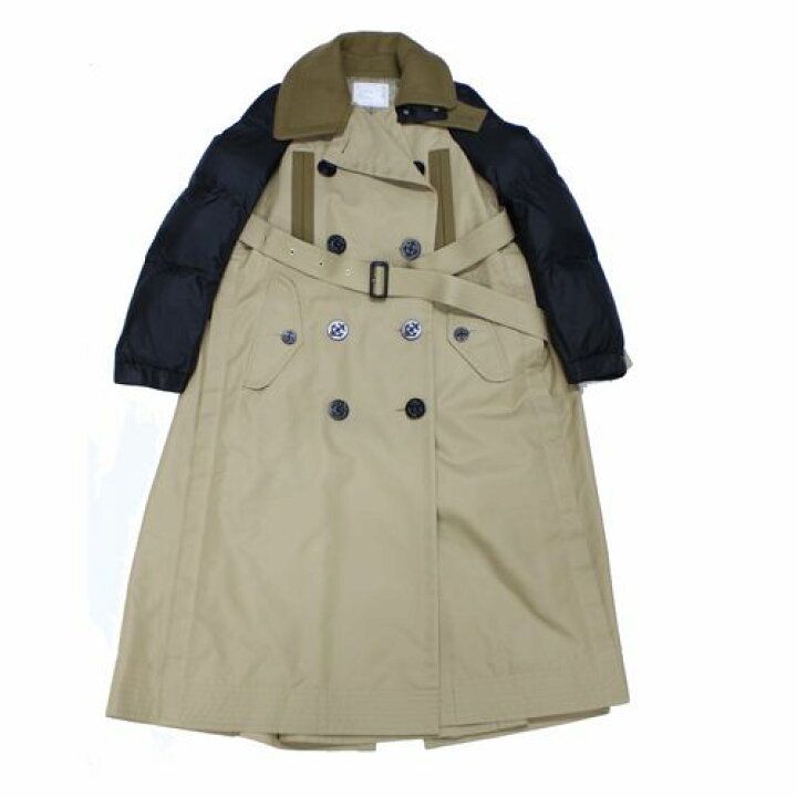 楽天市場】sacai サカイ 21AW ドッキング コート 1 ベージュ 【中古 