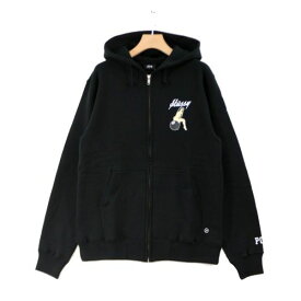 stussy × the POOL shinjuku × FRAGMENT パーカー M ブラック 【中古】