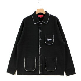 Supreme シュプリーム 20AW Checkerboard Zip Up Sweater カーディガン S ブラック 【中古】