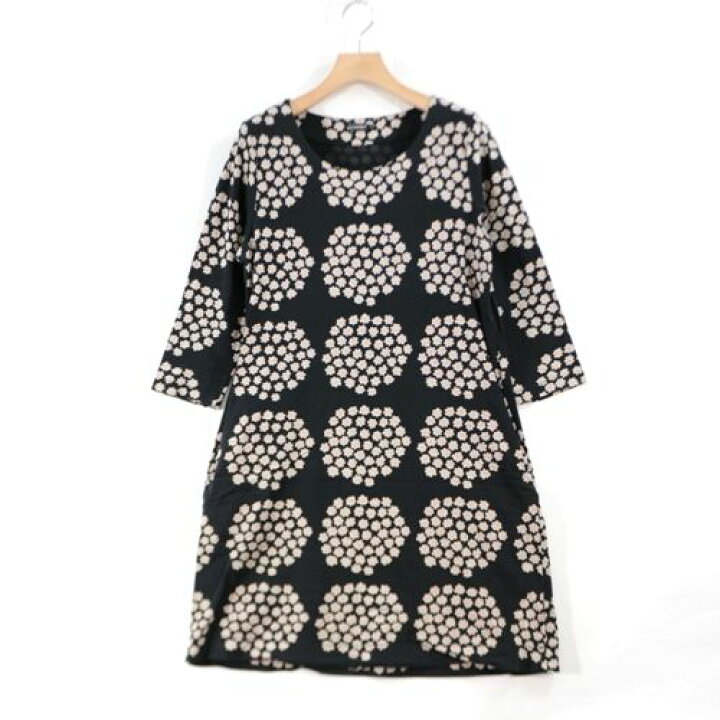 楽天市場】marimekko マリメッコ KAKSIN 花柄ワンピース M ブラック 