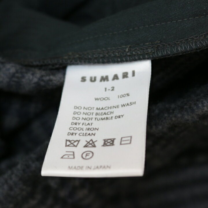 楽天市場】SUMARI シュマリ 22AW Glen Check Wool Easy Baggy グレン 