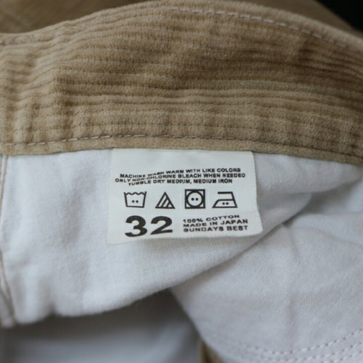 SUNDAYS BEST サンデイズベスト 5POCKET CORDUROY PANTS コーデュロイ 
