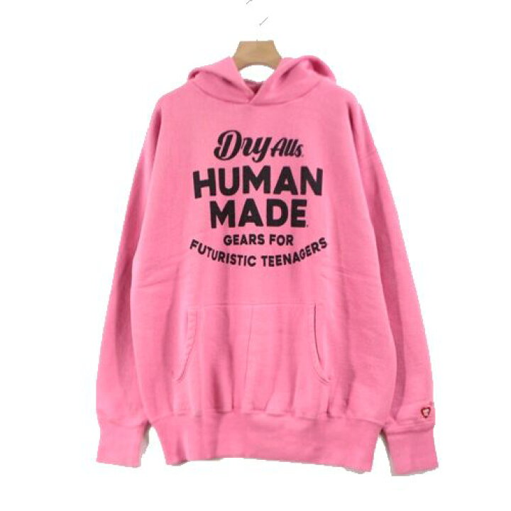 楽天市場】HUMAN MADE ヒューマンメイド DRY ALLS パーカー L ピンク  