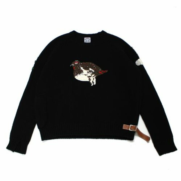 楽天市場】SUNSEA サンシー 22AW 雷鳥 SWEATER ニット 3 ブラック 