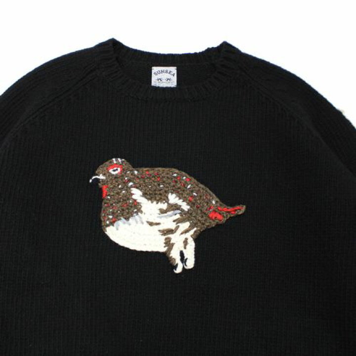 楽天市場】SUNSEA サンシー 22AW 雷鳥 SWEATER ニット 3 ブラック 