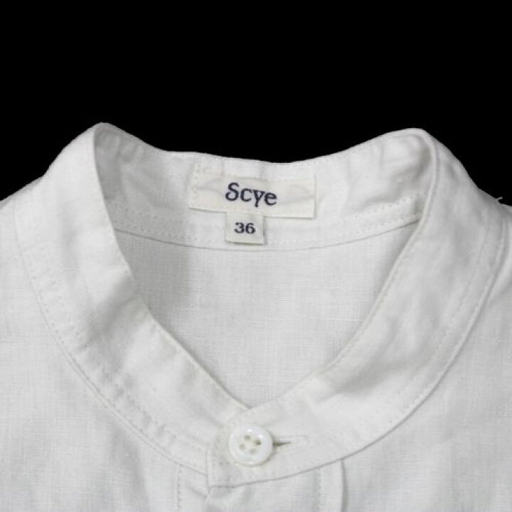楽天市場】Scye サイ リネン高密度タックロングスリーブブラウス 36 