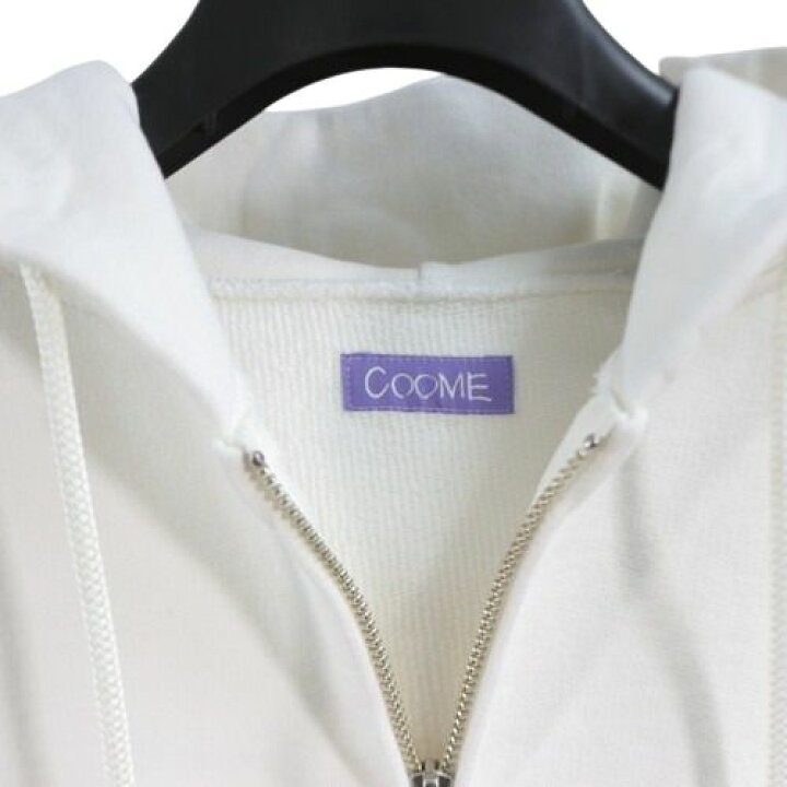 楽天市場】COOME コーメ 23SS ZIP HOODIE ジップパーカー S ホワイト 