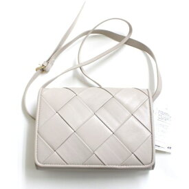 H&M エイチ＆エム 編み込みショルダーバッグ ベージュ 【中古】