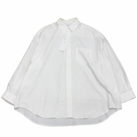 【中古】 Graphpaper グラフペーパー 23SS Linen Cupro Oversized B.D. Shirt シャツ ホワイト
