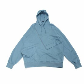 【中古】 UNDERCOVER ISM アンダーカバー イズム 22AW Panelled Hooded Sweatshirt パーカー 3 ブルー