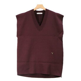 【中古】 VENIT ヴェニット DOUBLE FACE KNIT VEST ダブルフェイスニットベスト 38　ブラウン