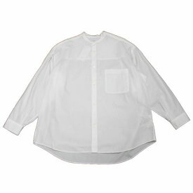 【中古】 Graphpaper グラフペーパー 22AW Broad L/S Oversized Band Collar Shirt シャツ F ホワイト