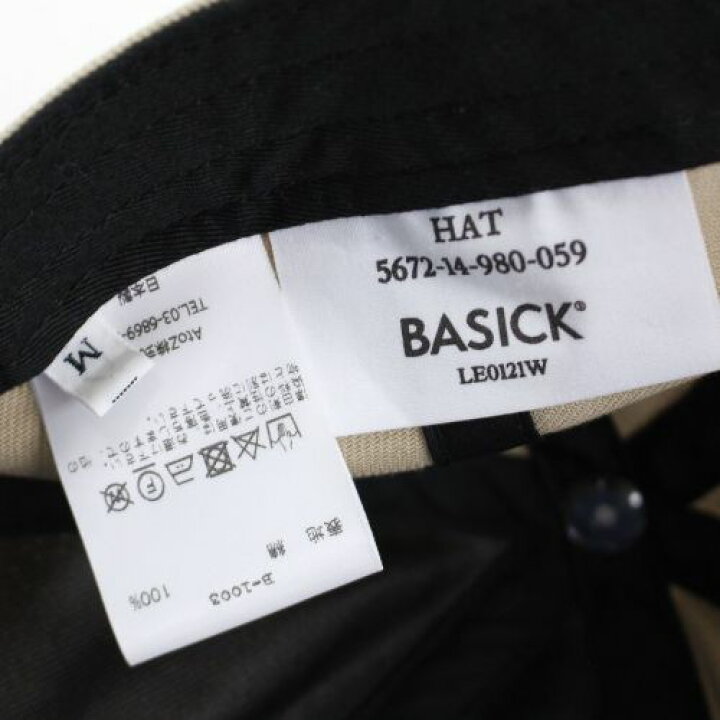 楽天市場】【中古】 BASICKS ベイシックス 22SS ロゴ キャップ M 