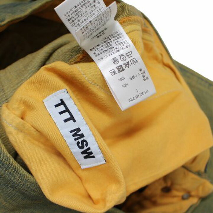 楽天市場】【中古】 TTTMSW ティー 24SS Denim Straight Pants デニム 
