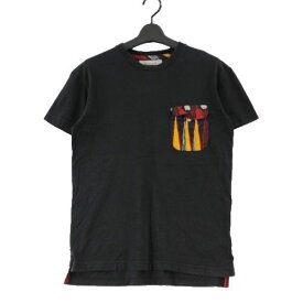 【中古】 MONITALY モニタリー ポケットTシャツ S　ブラック