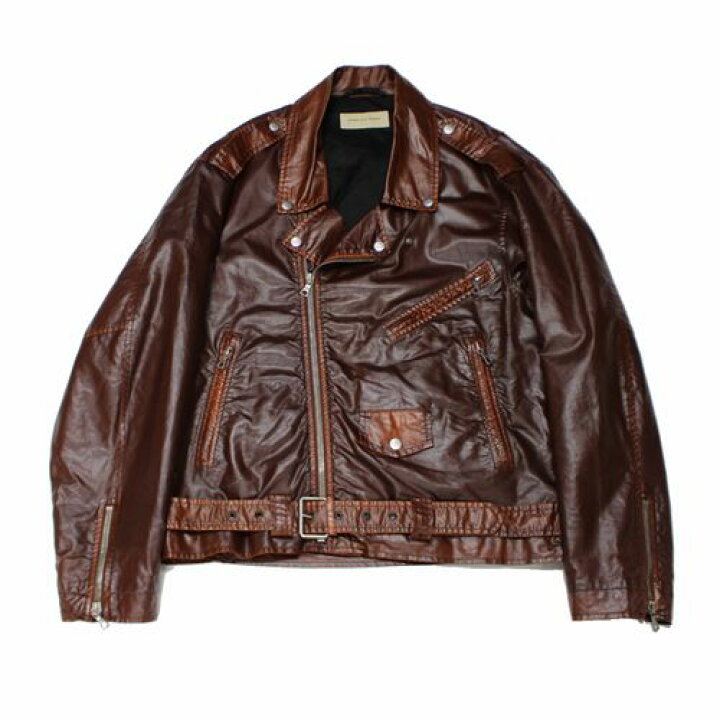 DRIES VAN NOTEN ブラウンレザーコート S（楽天市場】【中古】 DRIES  