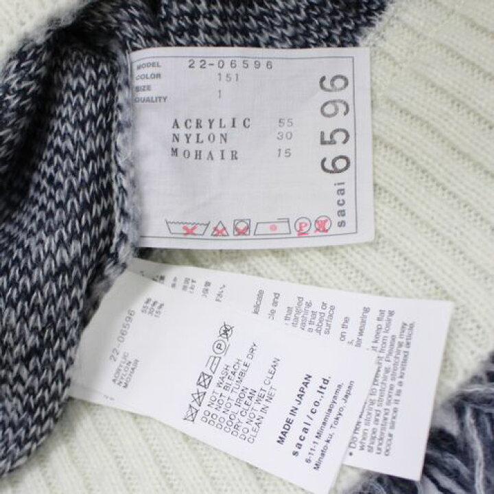 楽天市場】【中古】 sacai サカイ 22AW Bandana Jacquard Knit 