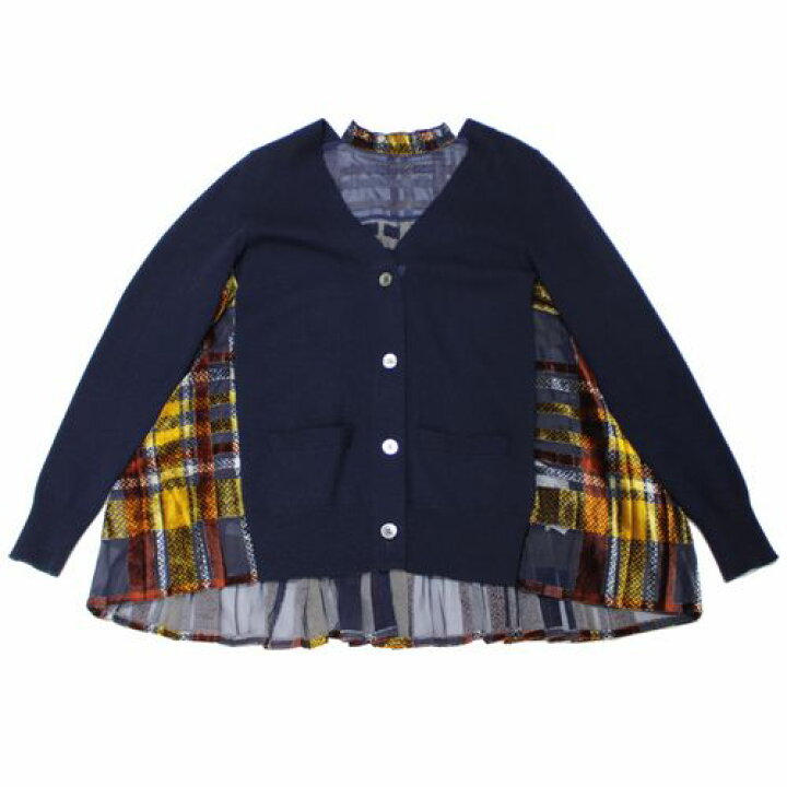 楽天市場】【中古】 sacai サカイ 18AW バックプリーツ カーディガン 1 