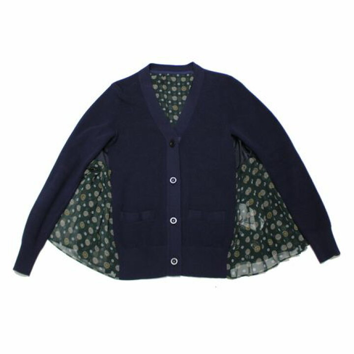楽天市場】【中古】 sacai サカイ 21SS バックプリーツ カーディガン 1  