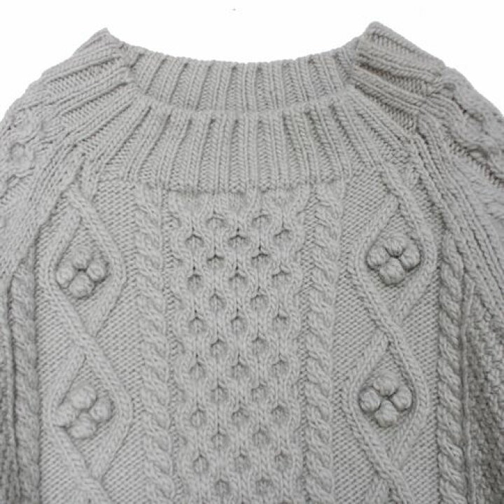 楽天市場】【中古】 SIIILON シーロン 16AW ケーブルニット グレー  