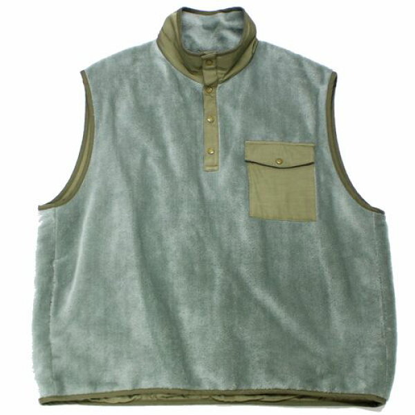 【中古】 visvim ビズビム 23SS BARLOW P.O. VEST プルオーバー  4 ライトグリーン